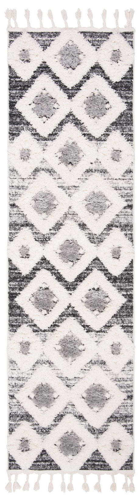 Safavieh Moroccan Tassel Shag Mts664G Grey/Ivory Area Rug