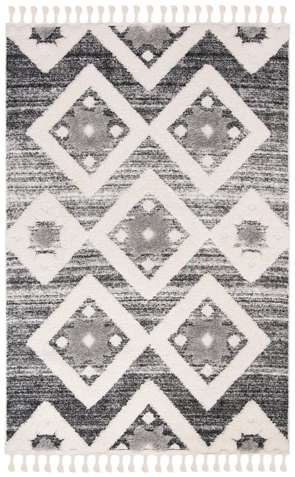 Safavieh Moroccan Tassel Shag Mts664G Grey/Ivory Area Rug