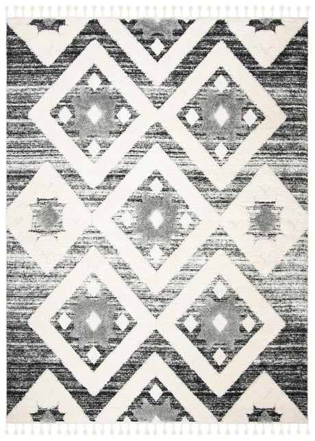 Safavieh Moroccan Tassel Shag Mts664G Grey/Ivory Area Rug