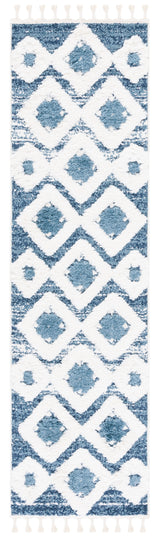 Safavieh Moroccan Tassel Shag Mts664M Blue/Ivory Rug.