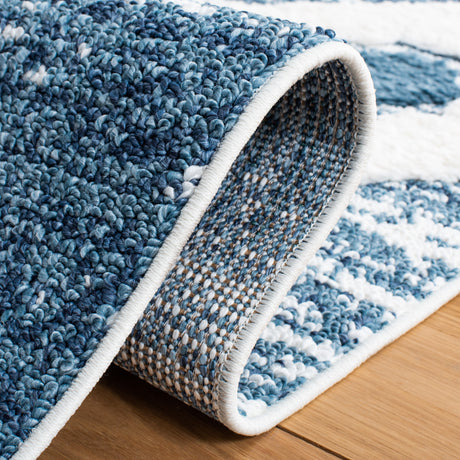 Safavieh Moroccan Tassel Shag Mts664M Blue/Ivory Rug.