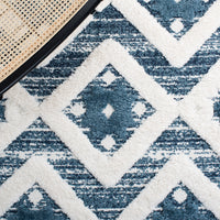 Safavieh Moroccan Tassel Shag Mts664M Blue/Ivory Area Rug