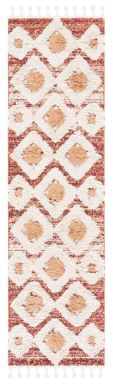Safavieh Moroccan Tassel Shag Mts664P Rust/Ivory Rug.
