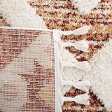 Safavieh Moroccan Tassel Shag Mts664P Rust/Ivory Rug.