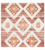 Safavieh Moroccan Tassel Shag Mts664P Rust/Ivory Rug.