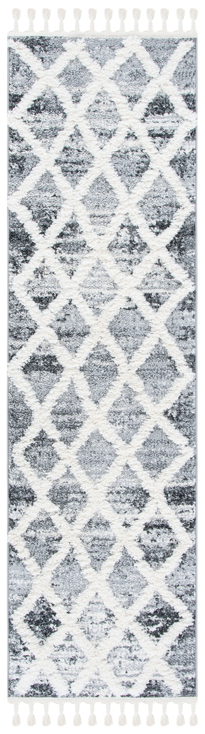 Safavieh Moroccan Tassel Shag Mts674F Grey/Ivory Area Rug