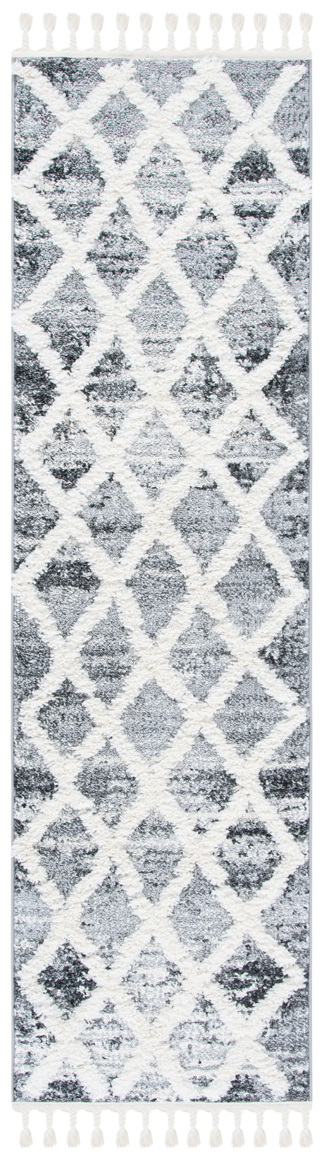 Safavieh Moroccan Tassel Shag Mts674F Grey/Ivory Area Rug