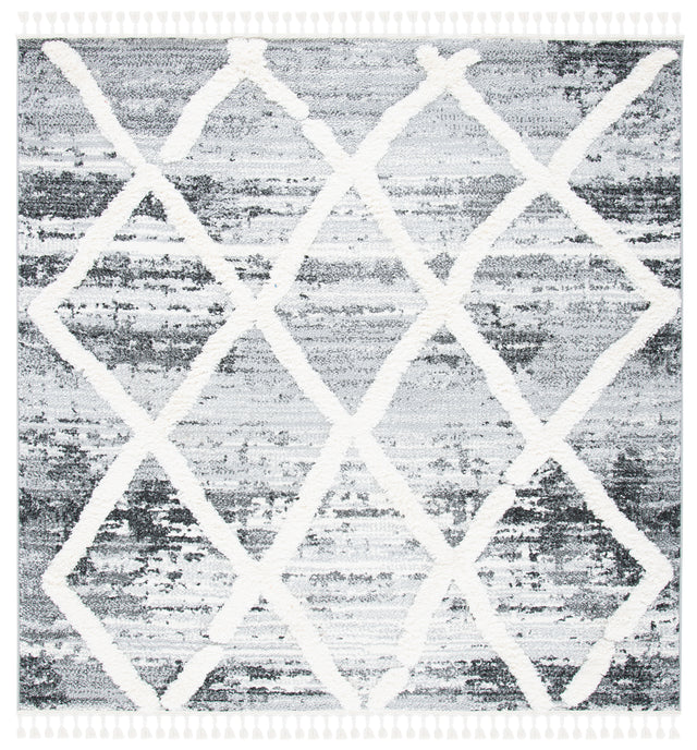 Safavieh Moroccan Tassel Shag Mts674F Grey/Ivory Area Rug