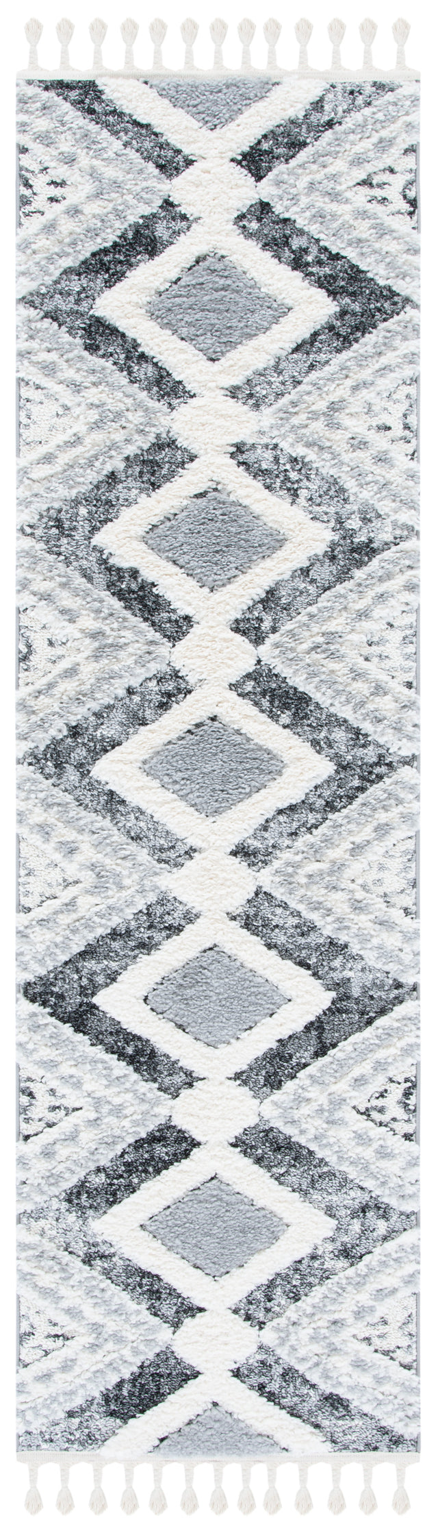 Safavieh Moroccan Tassel Shag Mts676F Grey/Ivory Rugs.