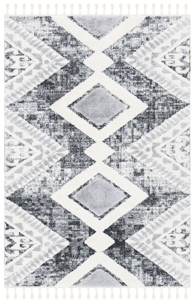 Safavieh Moroccan Tassel Shag Mts676F Grey/Ivory Rugs.