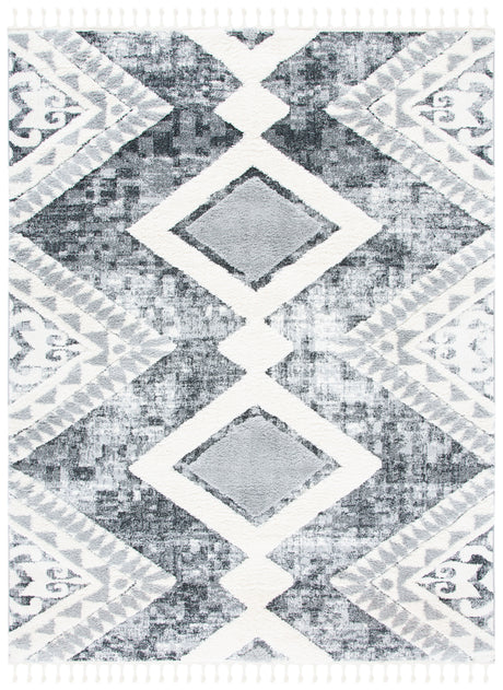 Safavieh Moroccan Tassel Shag Mts676F Grey/Ivory Rugs.