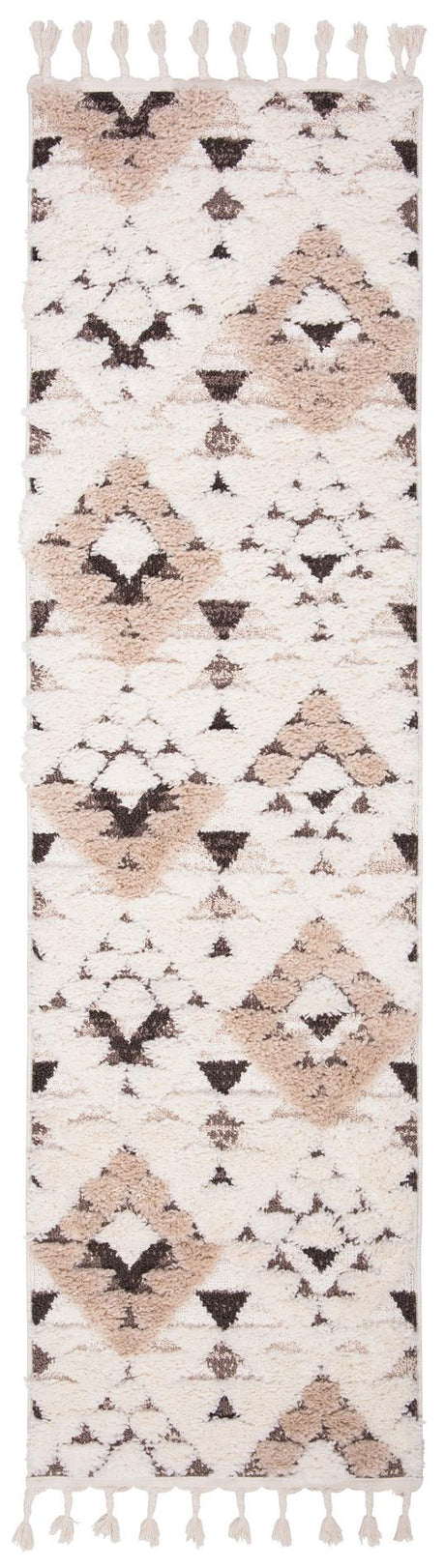 Safavieh Moroccan Tassel Shag Mts688A Ivory/Brown Area Rug