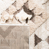 Safavieh Moroccan Tassel Shag Mts688A Ivory/Brown Rug.