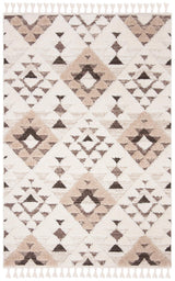 Safavieh Moroccan Tassel Shag Mts688A Ivory/Brown Rug.