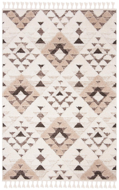 Safavieh Moroccan Tassel Shag Mts688A Ivory/Brown Area Rug