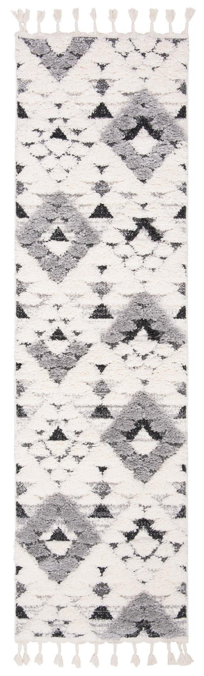 Safavieh Moroccan Tassel Shag Mts688F Ivory/Grey Area Rug