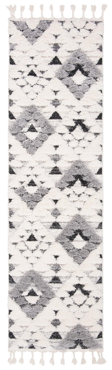 Safavieh Moroccan Tassel Shag Mts688F Ivory/Grey Rug.