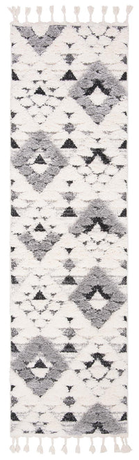 Safavieh Moroccan Tassel Shag Mts688F Ivory/Grey Area Rug