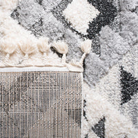 Safavieh Moroccan Tassel Shag Mts688F Ivory/Grey Area Rug