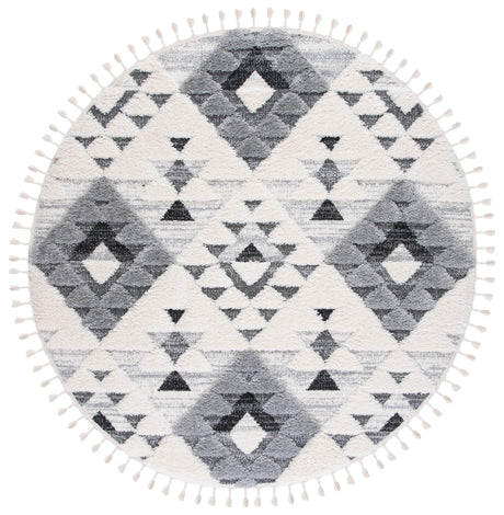 Safavieh Moroccan Tassel Shag Mts688F Ivory/Grey Rug.