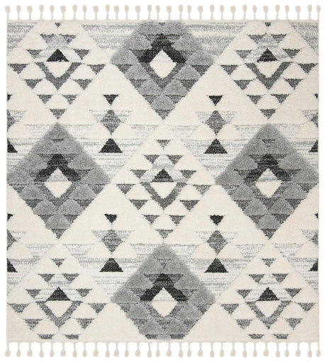 Safavieh Moroccan Tassel Shag Mts688F Ivory/Grey Rug.