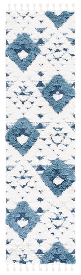 Safavieh Moroccan Tassel Shag Mts688M Blue/Ivory Rug.