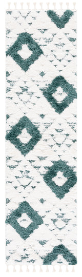 Safavieh Moroccan Tassel Shag Mts688Y Green/Ivory Rug.