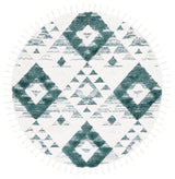 Safavieh Moroccan Tassel Shag Mts688Y Green/Ivory Rug.
