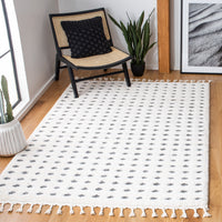 Safavieh Moroccan Tassel Shag Mts690A Ivory/Grey Area Rug