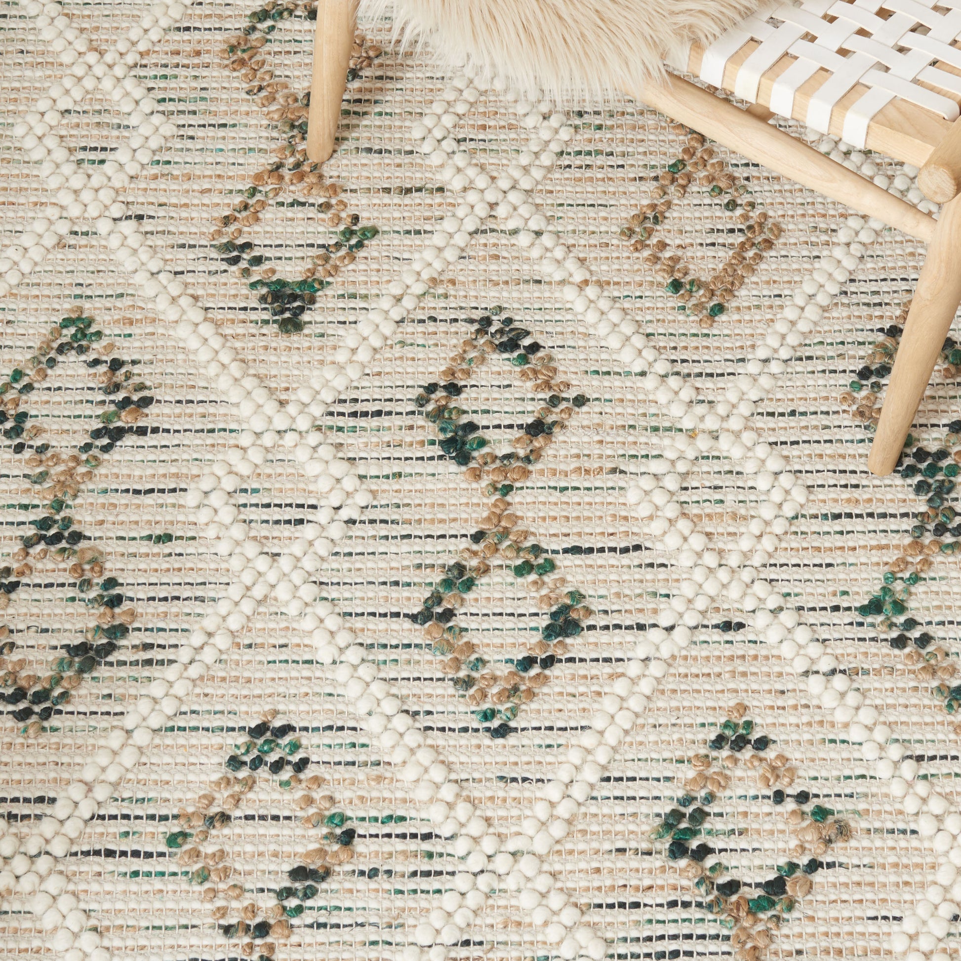 Safavieh Natura Nat180Y Ivory/Emerald Area Rug