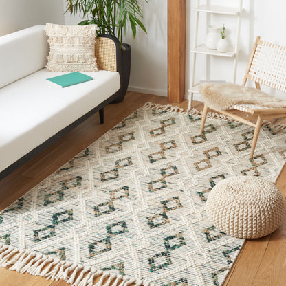 Safavieh Natura Nat180Y Ivory/Emerald Area Rug