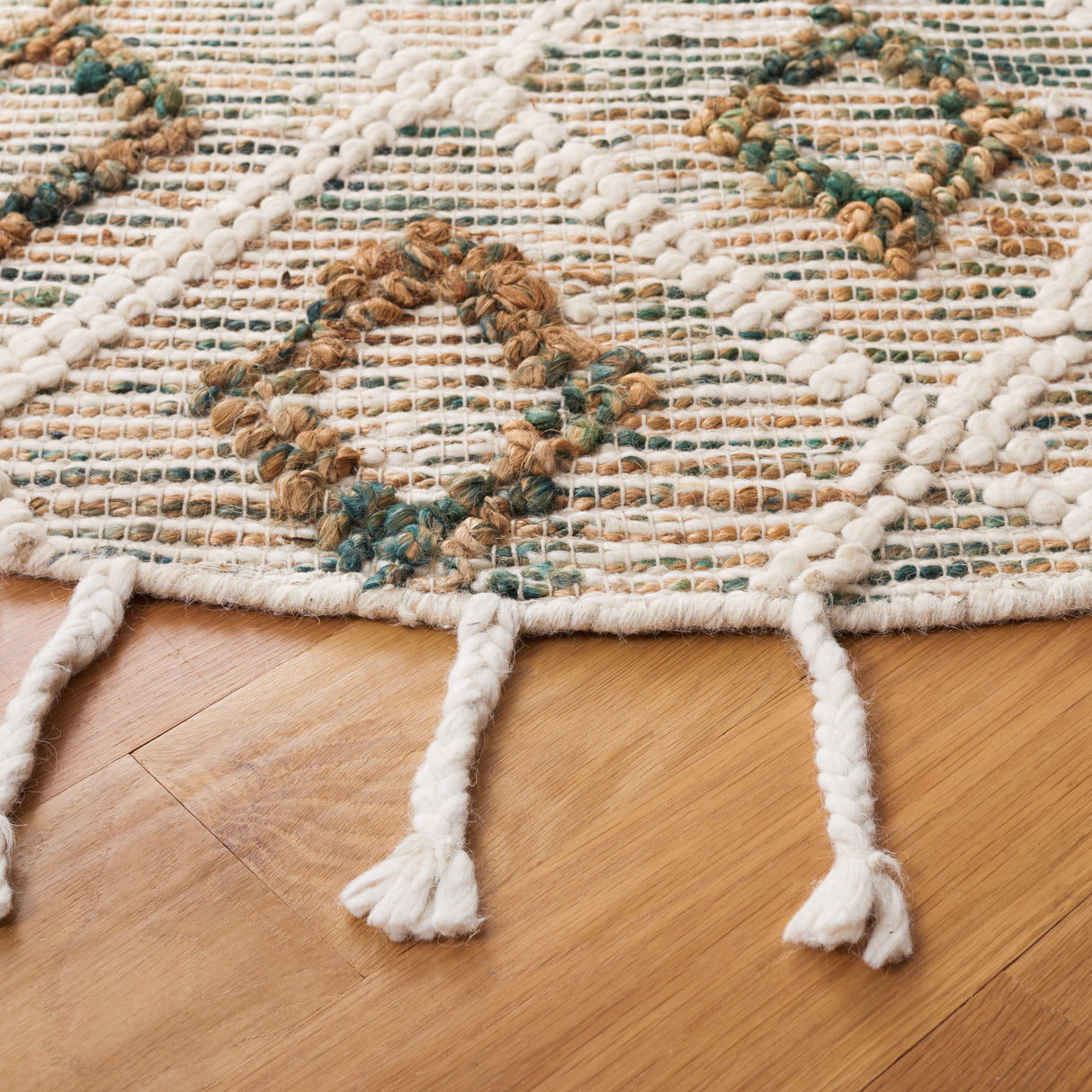 Safavieh Natura Nat180Y Ivory/Emerald Rug.