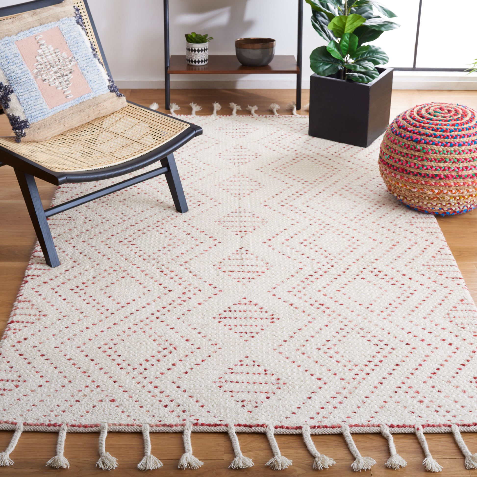 Safavieh Natura Nat184A Ivory/Red Area Rug