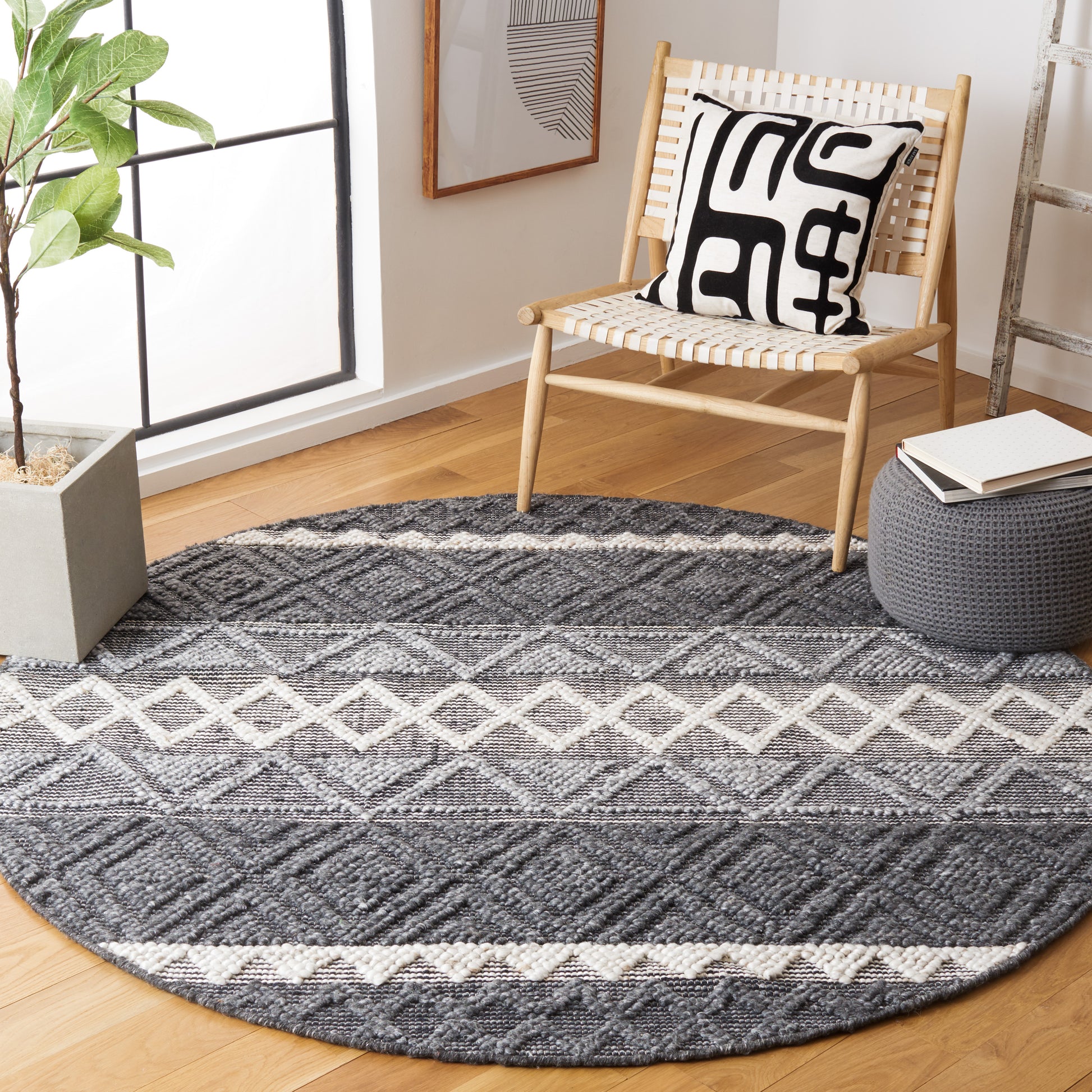 Safavieh Natura Nat345H Charcoal/Ivory Area Rug