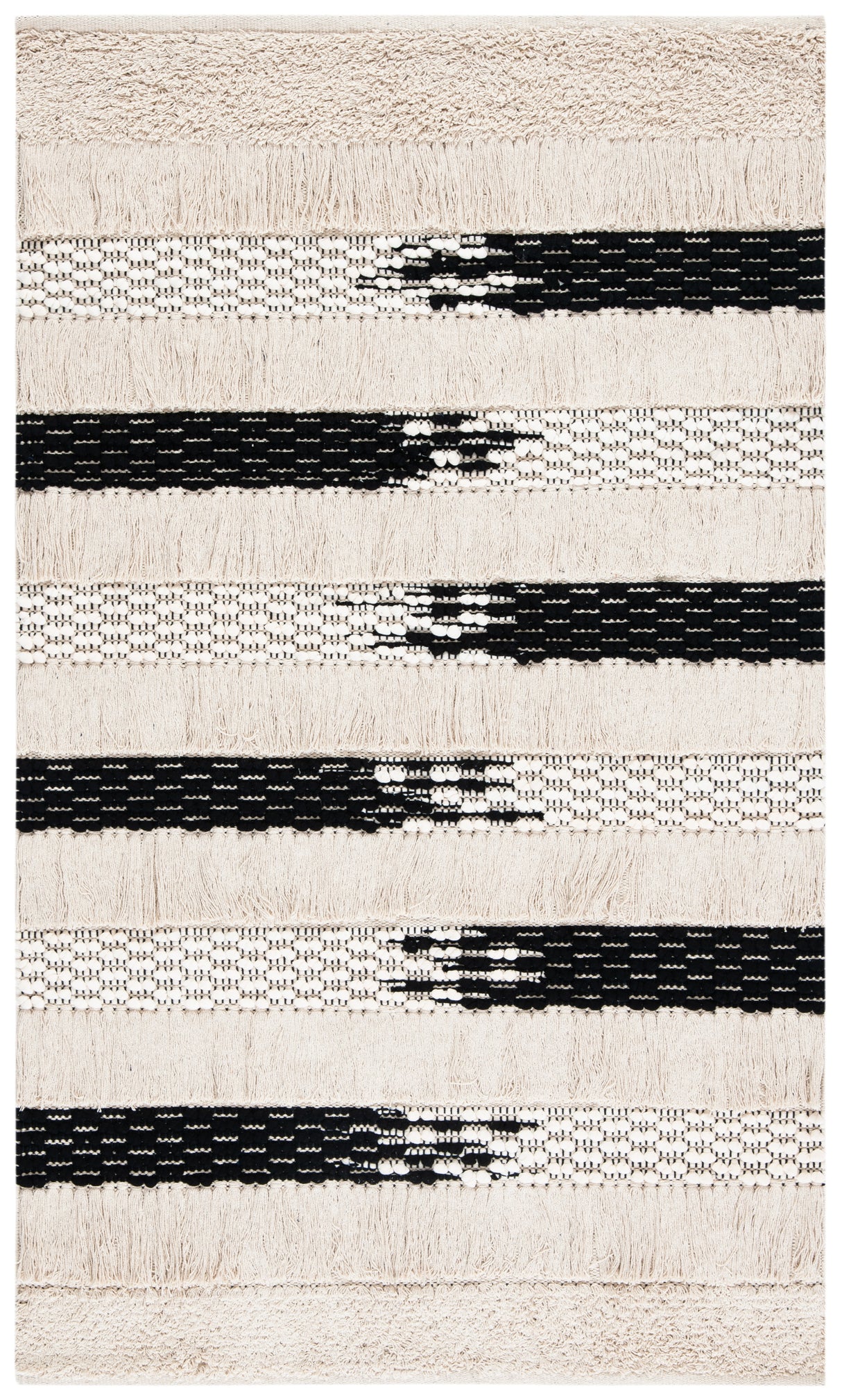 Safavieh Natura Nat655A Ivory/Black Rug.