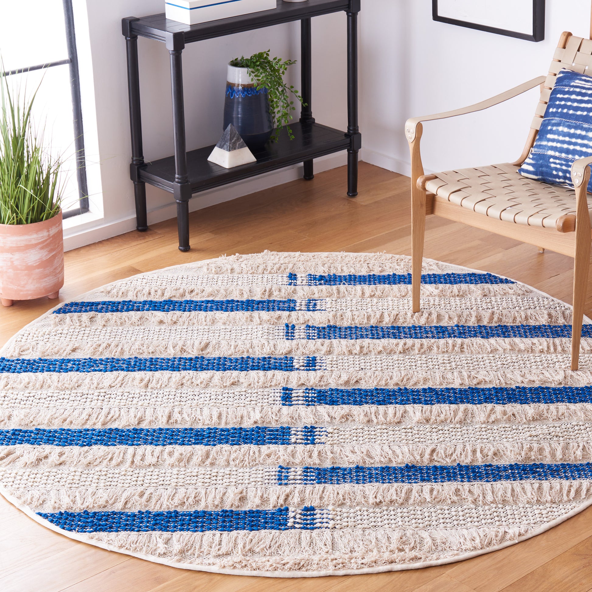 Safavieh Natura Nat655N Beige/Navy Area Rug