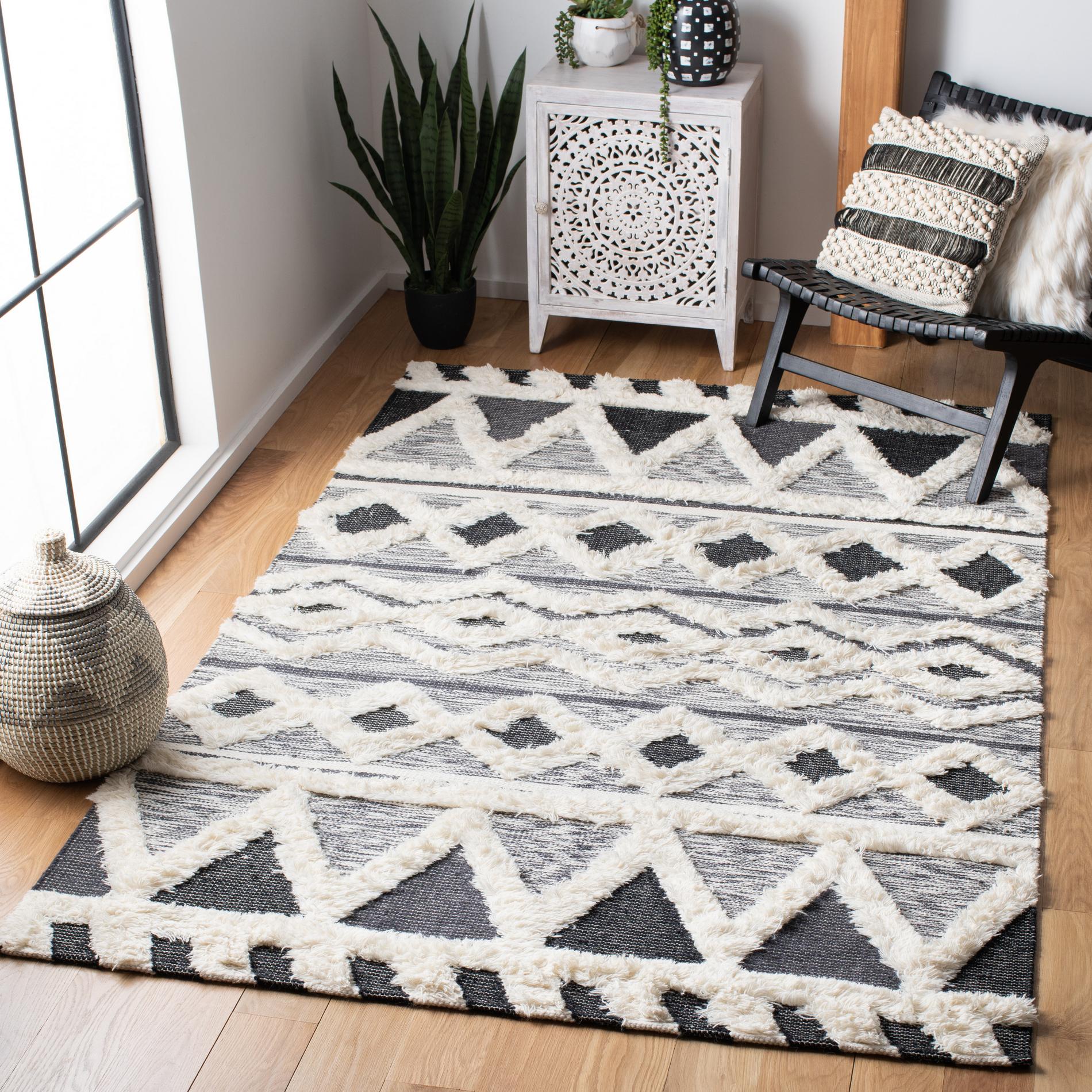 Safavieh Natura Nat685A Ivory/Black Area Rug