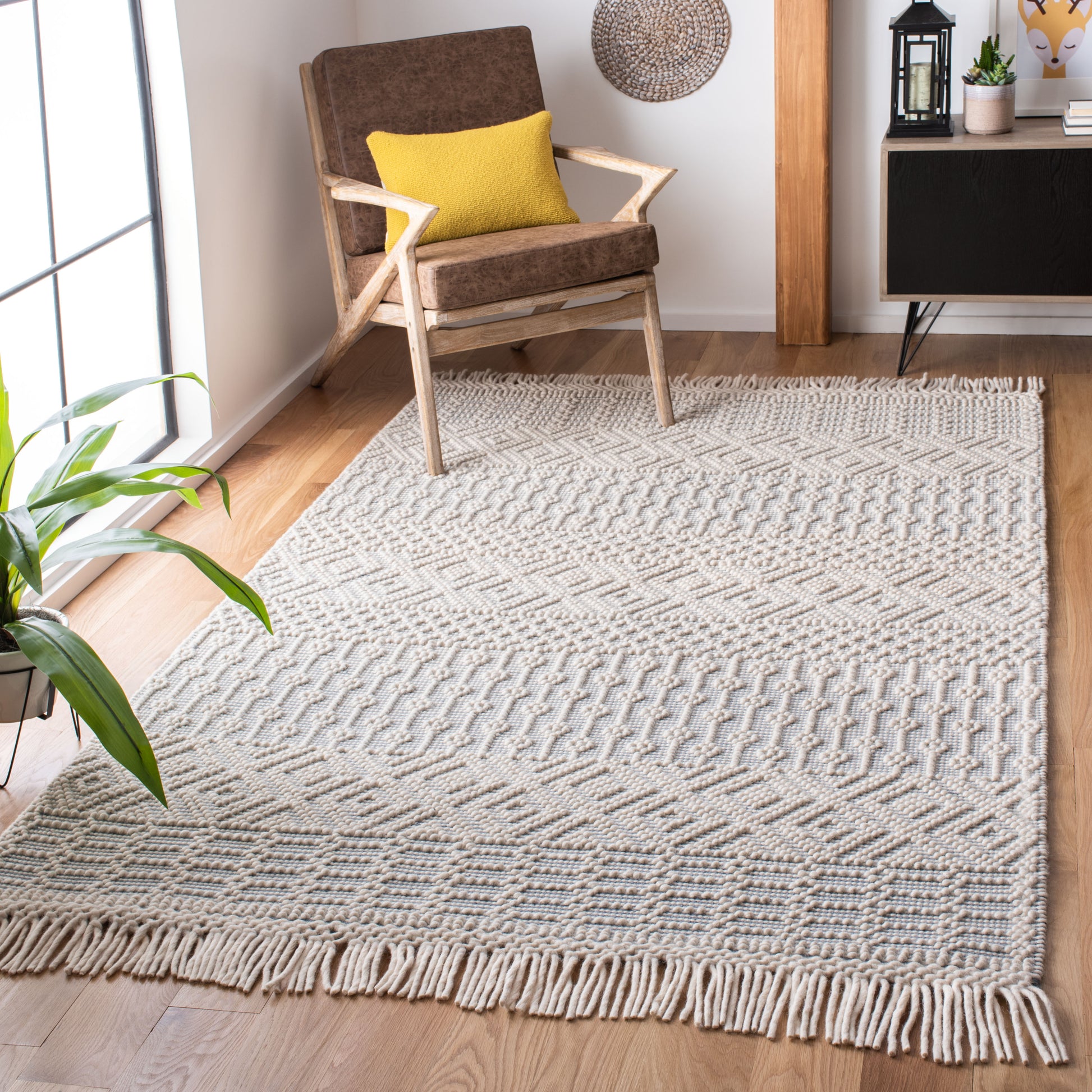 Safavieh Natura Nat852A Ivory/Grey Area Rug