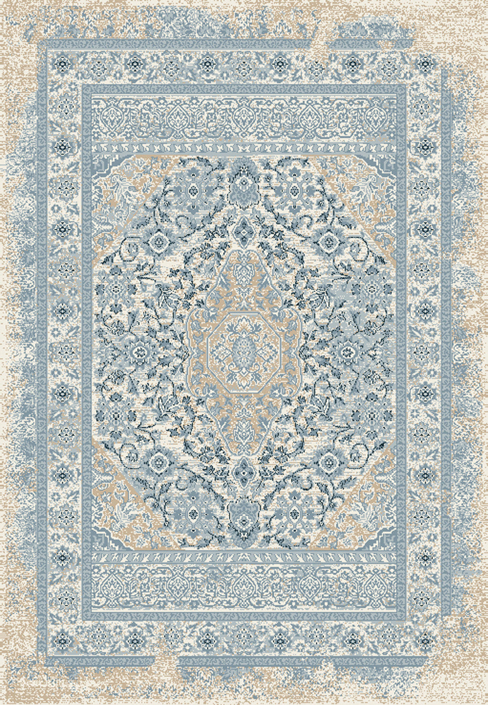 Dynamic Rugs Navi 4011 Blue/Ivory Area Rug