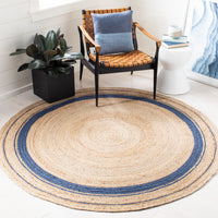 Safavieh Natural Fiber Nf109N Navy/Natural Area Rug