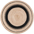 Safavieh Natural Fiber Nf120Z Black/Natural Rugs.