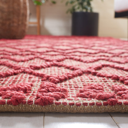 Safavieh Natural Fiber Nf219Q Red/Natural Area Rug