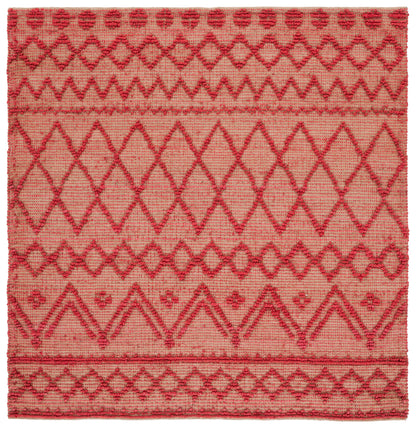 Safavieh Natural Fiber Nf219Q Red/Natural Area Rug