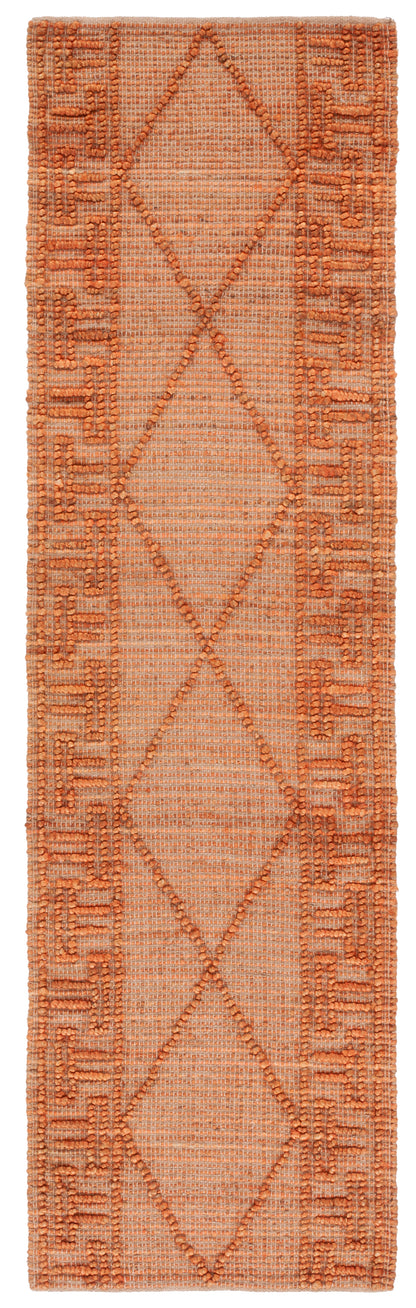 Safavieh Natural Fiber Nf220P Orange/Natural Area Rug