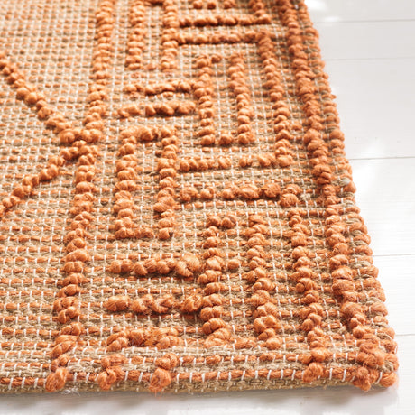Safavieh Natural Fiber Nf220P Orange/Natural Rug.