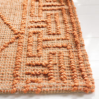 Safavieh Natural Fiber Nf220P Orange/Natural Area Rug