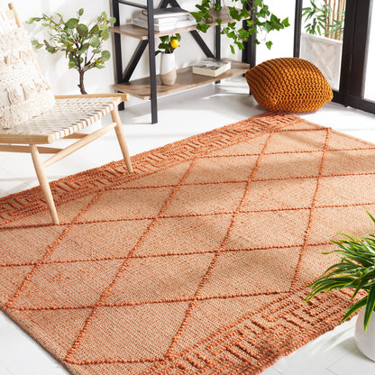 Safavieh Natural Fiber Nf220P Orange/Natural Area Rug