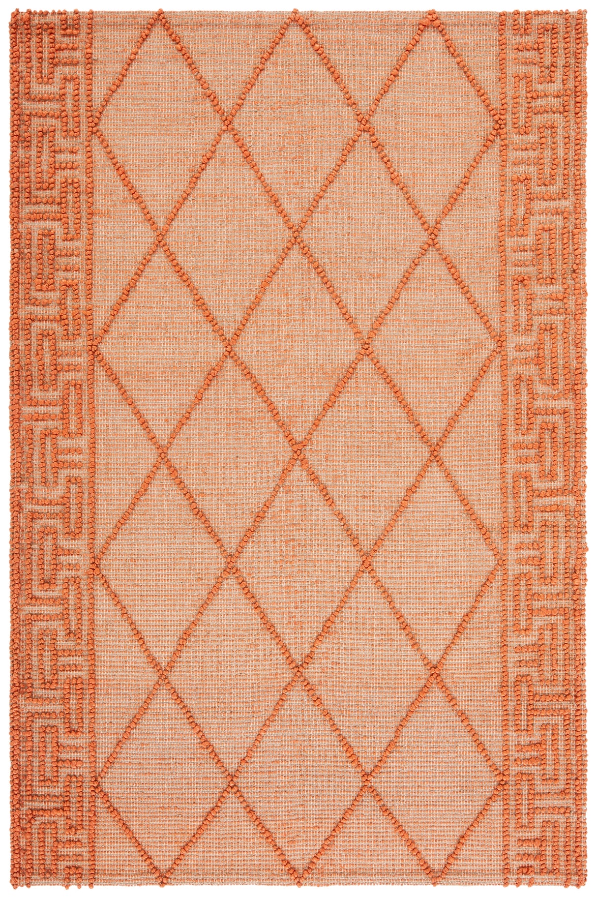 Safavieh Natural Fiber Nf220P Orange/Natural Rug.
