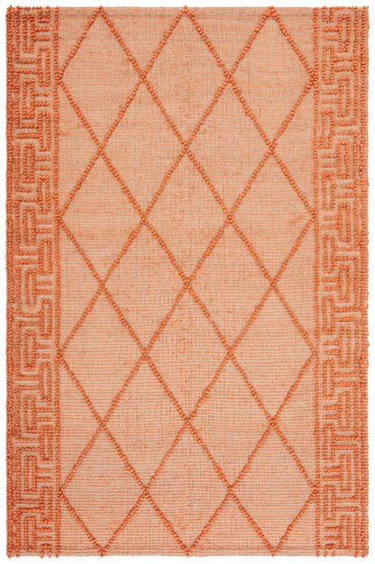 Safavieh Natural Fiber Nf220P Orange/Natural Area Rug