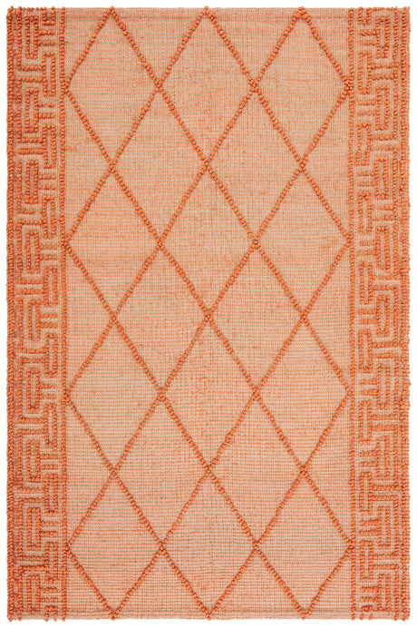 Safavieh Natural Fiber Nf220P Orange/Natural Rug.